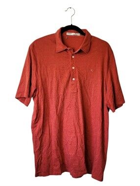 Criquet 100% Organic Cotton Classic Men's Rust Polo Shirt Size XL